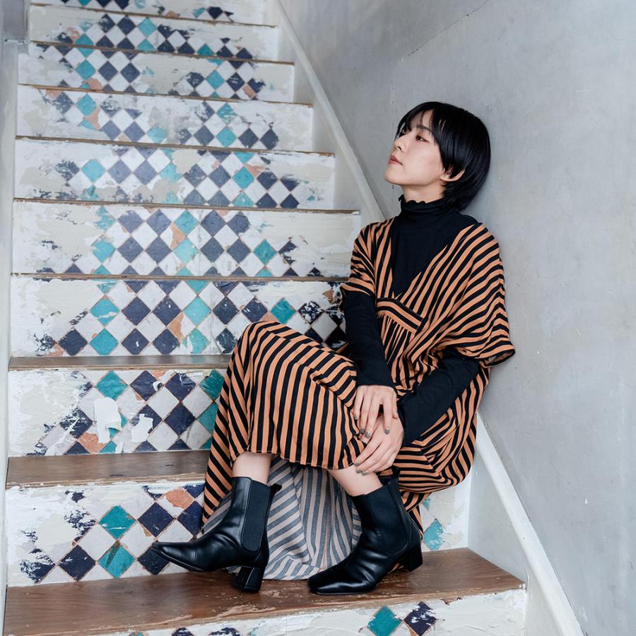 【23秋冬新作】スクエアトゥ サイドゴア ショートブーツ - 画像 (3)