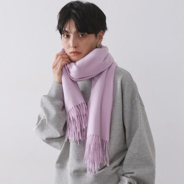 OPAQUE.CLIP 大判無地フリンジボリュームストール - 画像 (8)