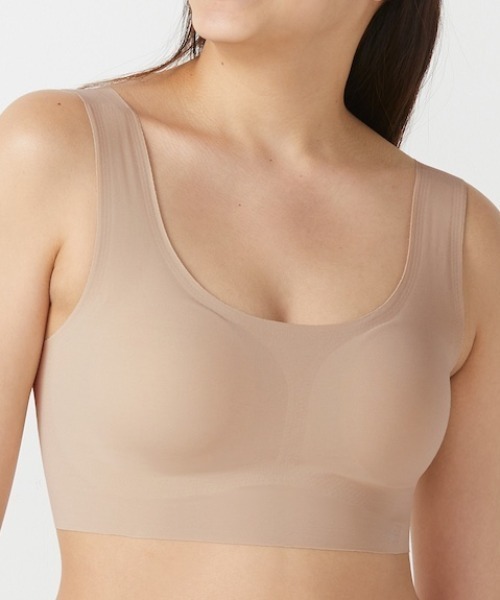 Sloggi ブラジャー 「無縫製綿混素材」スロギーゼロフィール カップ付きハーフトップ sloggi G028 N-Top - 画像 (3)