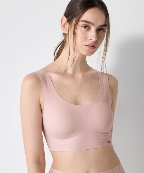 Sloggi ブラジャー 「無縫製綿混素材」スロギーゼロフィール カップ付きハーフトップ sloggi G028 N-Top - 画像 (9)