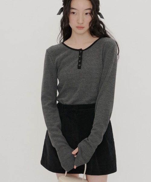 GIUNON tシャツ long sleeve rib tops / ロングスリーブリブトップス レディース - 画像 (4)