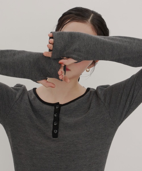 GIUNON tシャツ long sleeve rib tops / ロングスリーブリブトップス レディース - 画像 (6)