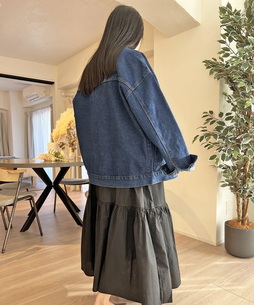 Jewelobe カバーオール 4ビッグポケットデニムカバーオール レディース - 画像 (5)