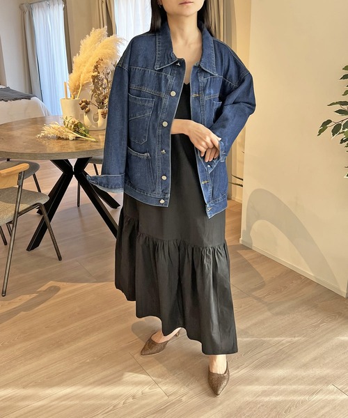 Jewelobe カバーオール 4ビッグポケットデニムカバーオール レディース - 画像 (7)