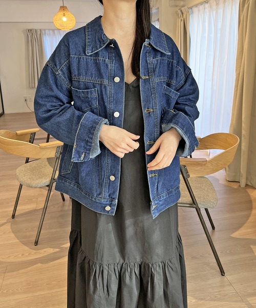 Jewelobe カバーオール 4ビッグポケットデニムカバーオール レディース - 画像 (4)