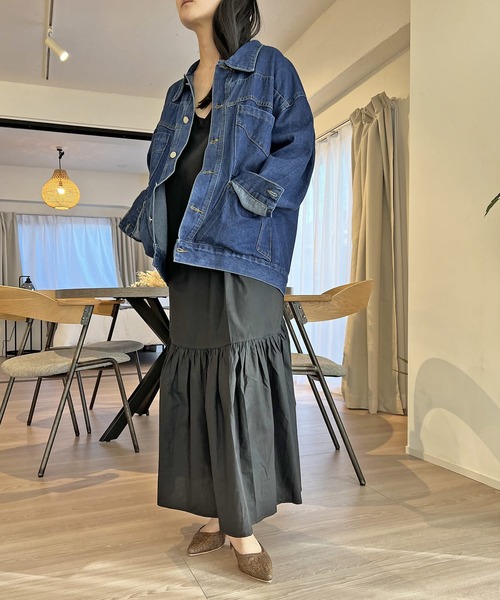 Jewelobe カバーオール 4ビッグポケットデニムカバーオール レディース - 画像 (9)