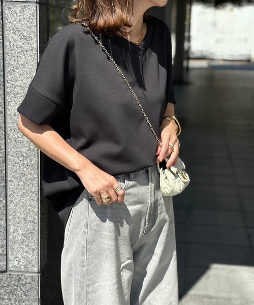 Emma Taylor tシャツ ネックが選べる!ライトダンボールダブルスリーブプルオーバー レディース - 画像 (5)