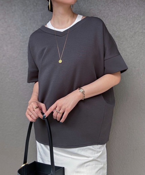 Emma Taylor tシャツ ネックが選べる!ライトダンボールダブルスリーブプルオーバー レディース - 画像 (7)