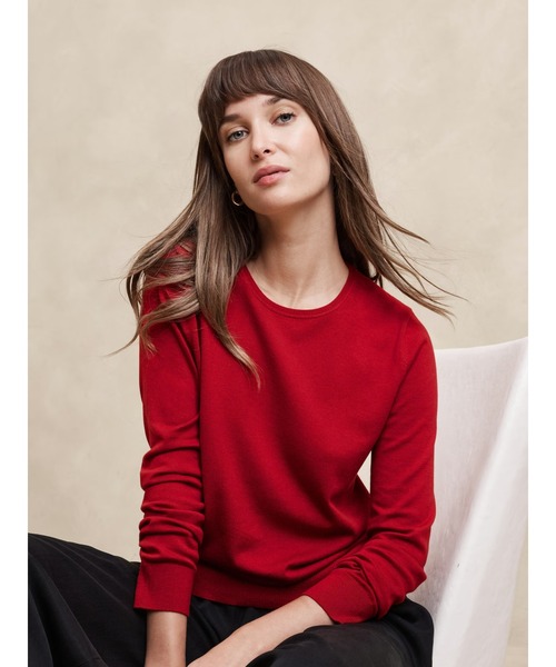 BANANA REPUBLIC ニット セーター FACTORY STORE フォーエバークルーネックセーター レディース - 画像 (9)