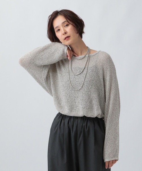 LEPSIM ニット セーター 5ゲージメッシュドルマンプルオーバー 243143 レディース - 画像 (4)