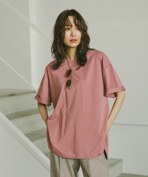 GLOBAL WORK tシャツ フローズンTラウンドチュニック/498386 レディース - 画像 (6)