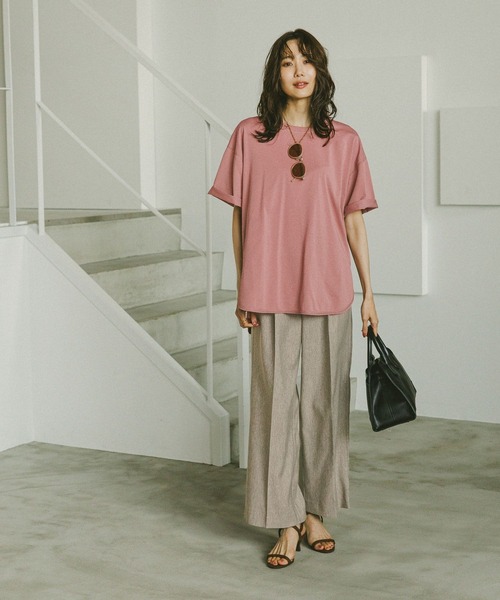 GLOBAL WORK tシャツ フローズンTラウンドチュニック/498386 レディース - 画像 (7)