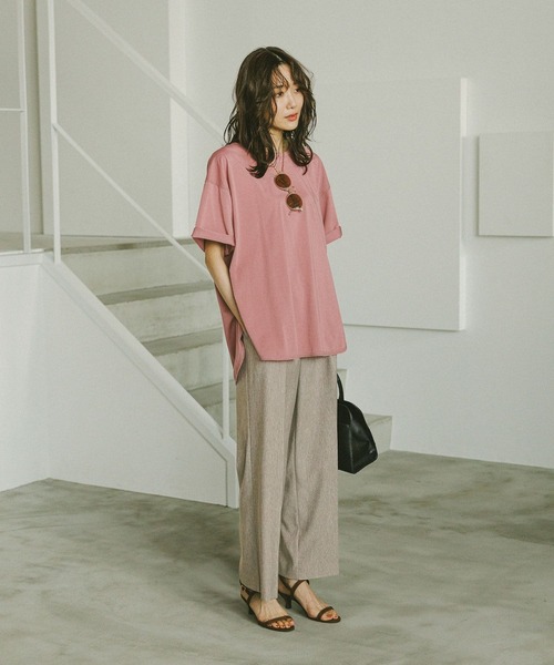 GLOBAL WORK tシャツ フローズンTラウンドチュニック/498386 レディース - 画像 (8)