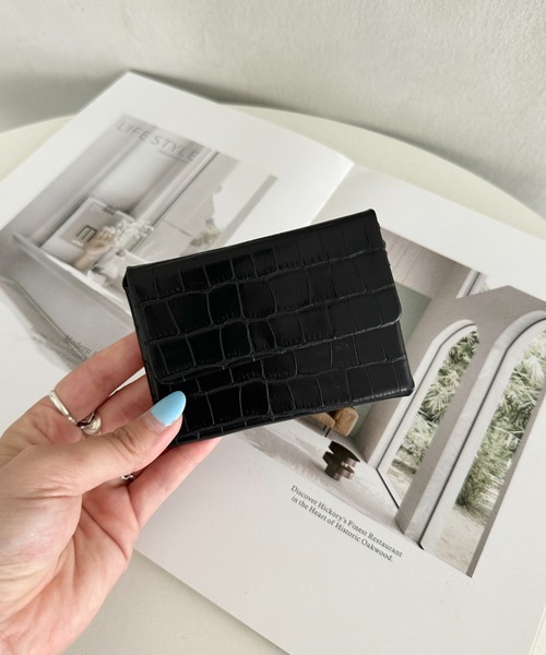 名刺入れ フラップ マグネット式名刺入れ スタイリッシュ名刺入れ シンプル名刺入れ レディース - 画像 (5)
