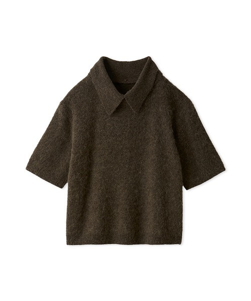 Mila Owen ニット セーター ポロ衿クロップド丈モヘアニットトップス レディース - 画像 (4)