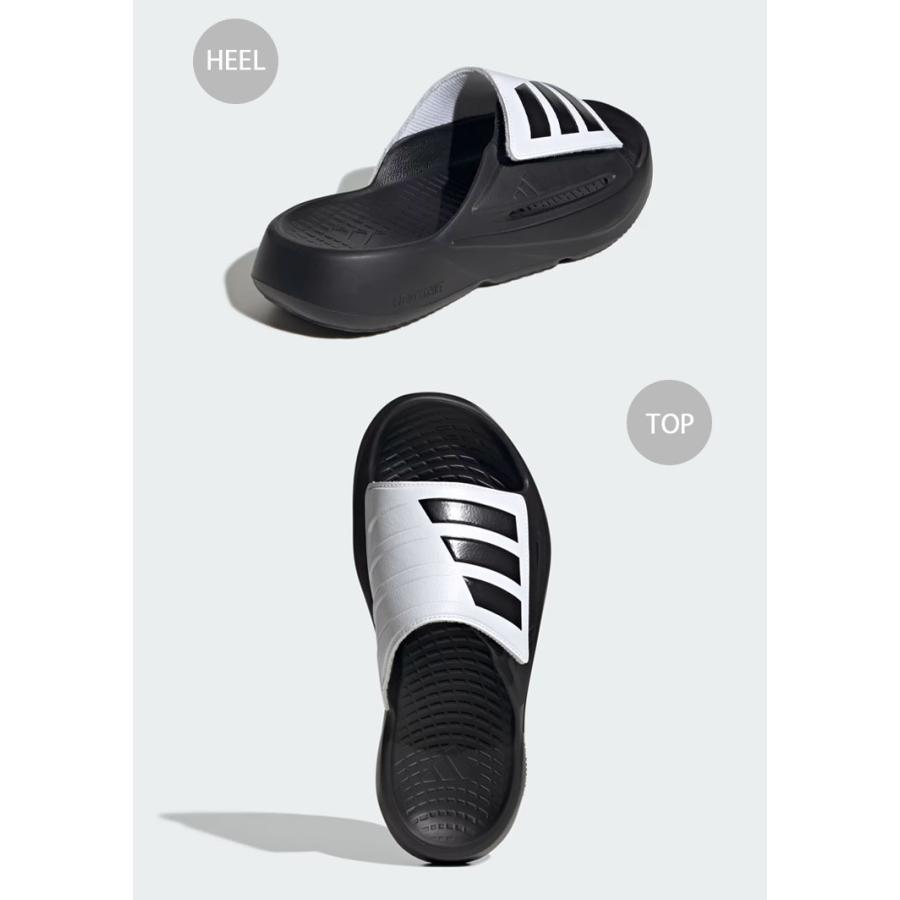 adidas originals アディダス 厚底 サンダル LIGHTBLAZE SLIDE JS3588 BLACK WHITE シューズ ライトブレイズ スライド ブラック ホワイト メンズ レディース - 画像 (3)