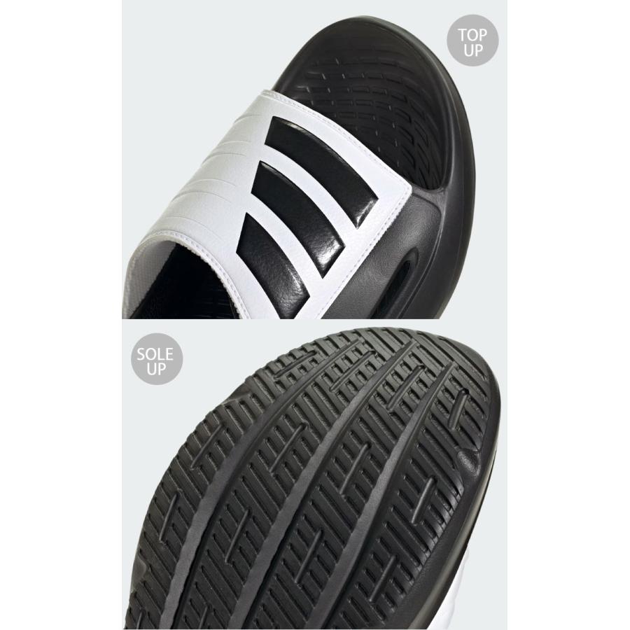 adidas originals アディダス 厚底 サンダル LIGHTBLAZE SLIDE JS3588 BLACK WHITE シューズ ライトブレイズ スライド ブラック ホワイト メンズ レディース - 画像 (4)