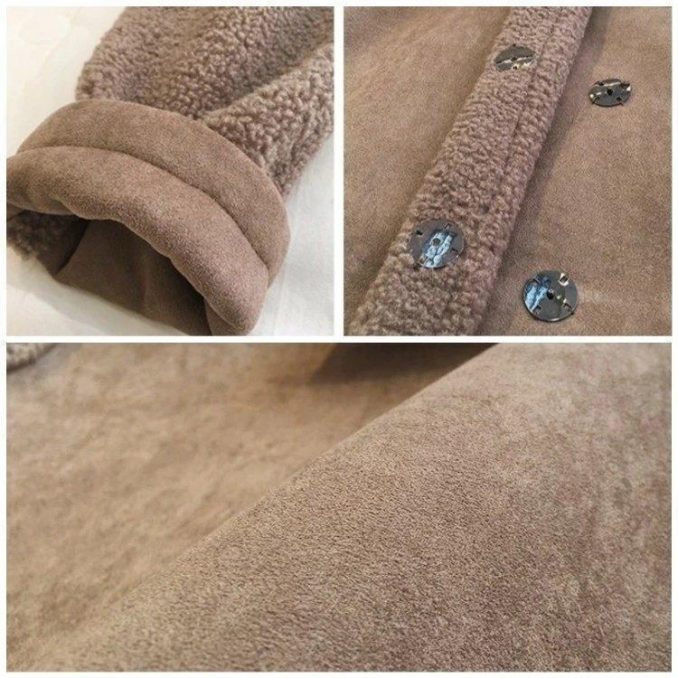 ムートンコートボアコートレディースジャケットボアフリースコートショート丈冬大きいサイズビッグシルエット厚手もこもこ - 画像 (6)