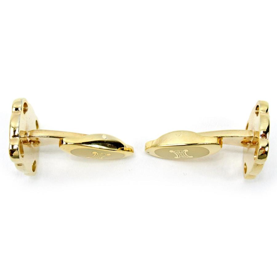 CELINE セリーヌ スカーフ カフリンクス レディース スウィヴル式 ゴールド 中古 - 画像 (4)