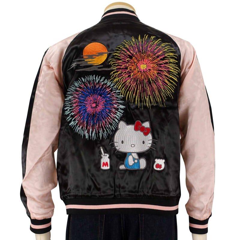 ハローキティと花火刺繍ジャガード袖スカジャン HKSJ-511 サンリオ × スイッチプランニング - 画像 (4)