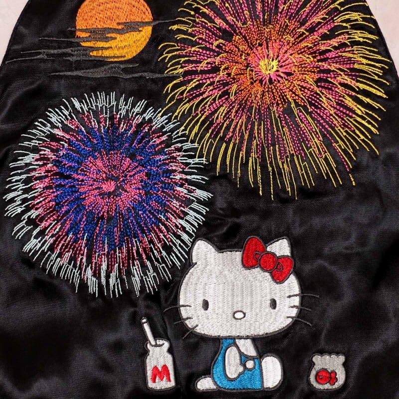 ハローキティと花火刺繍ジャガード袖スカジャン HKSJ-511 サンリオ × スイッチプランニング - 画像 (6)