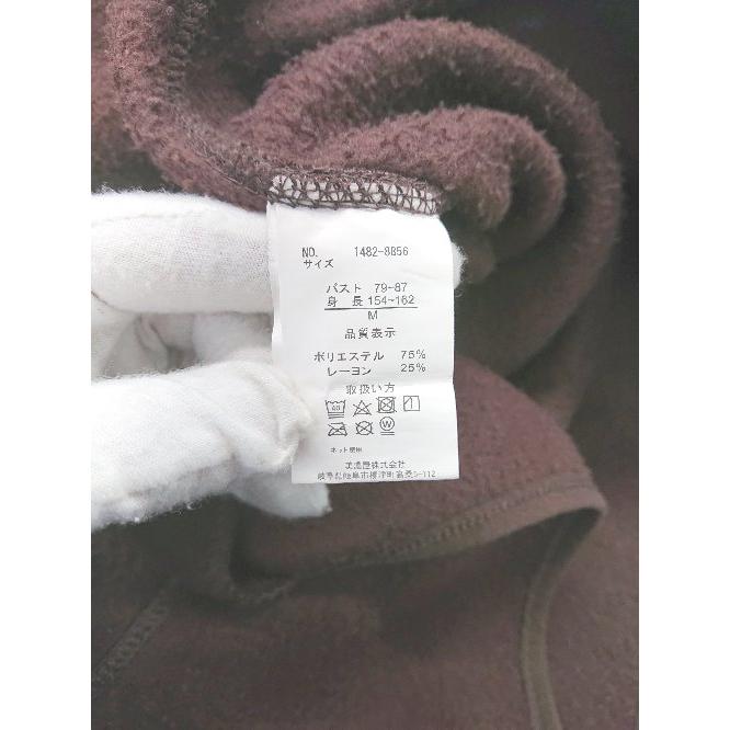 ◇ CONVERSE コンバース フリース ノーカラー 暖かい 長袖 ジャケット サイズM ブラウン レディース P - 画像 (3)