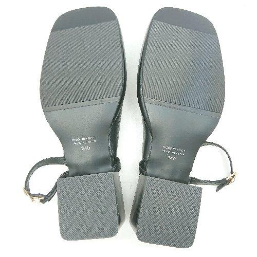 ◇ QIANBAIHE ミュールシューズ サイズ24.0 ブラック レディース E - 画像 (6)