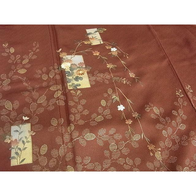 平和屋着物■訪問着 駒刺繍 短冊草花文 金彩 西武百貨店扱い 逸品 DAAD5904rt - 画像 (3)