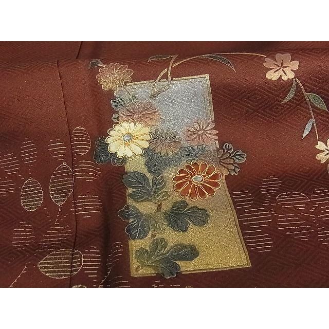 平和屋着物■訪問着 駒刺繍 短冊草花文 金彩 西武百貨店扱い 逸品 DAAD5904rt - 画像 (4)