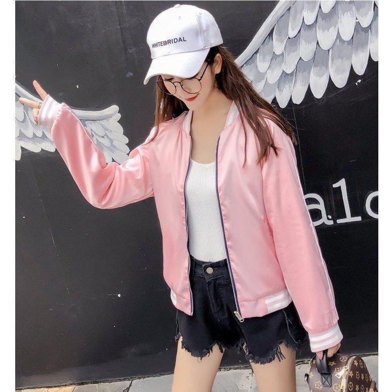 長袖 ゆったりライトアウター スカジャン 花柄刺繍 ブルゾン ショート丈レディース リバーシブル ジャンパー スタジャン ジップアップ2way コート - 画像 (4)