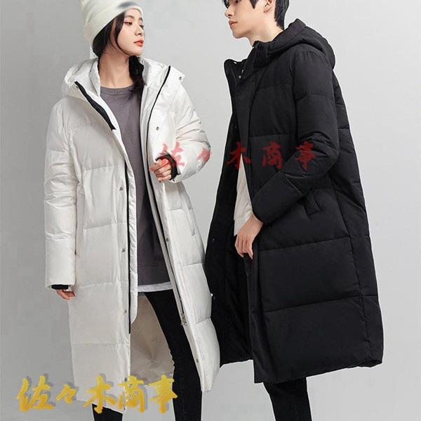 ダウンジャケット メンズ ロングコート 中綿入れ ユニセックス フード 大きいサイズ 厚手 暖かい 真冬対応 ジップ シンプル 軽量 長袖 - 画像 (5)