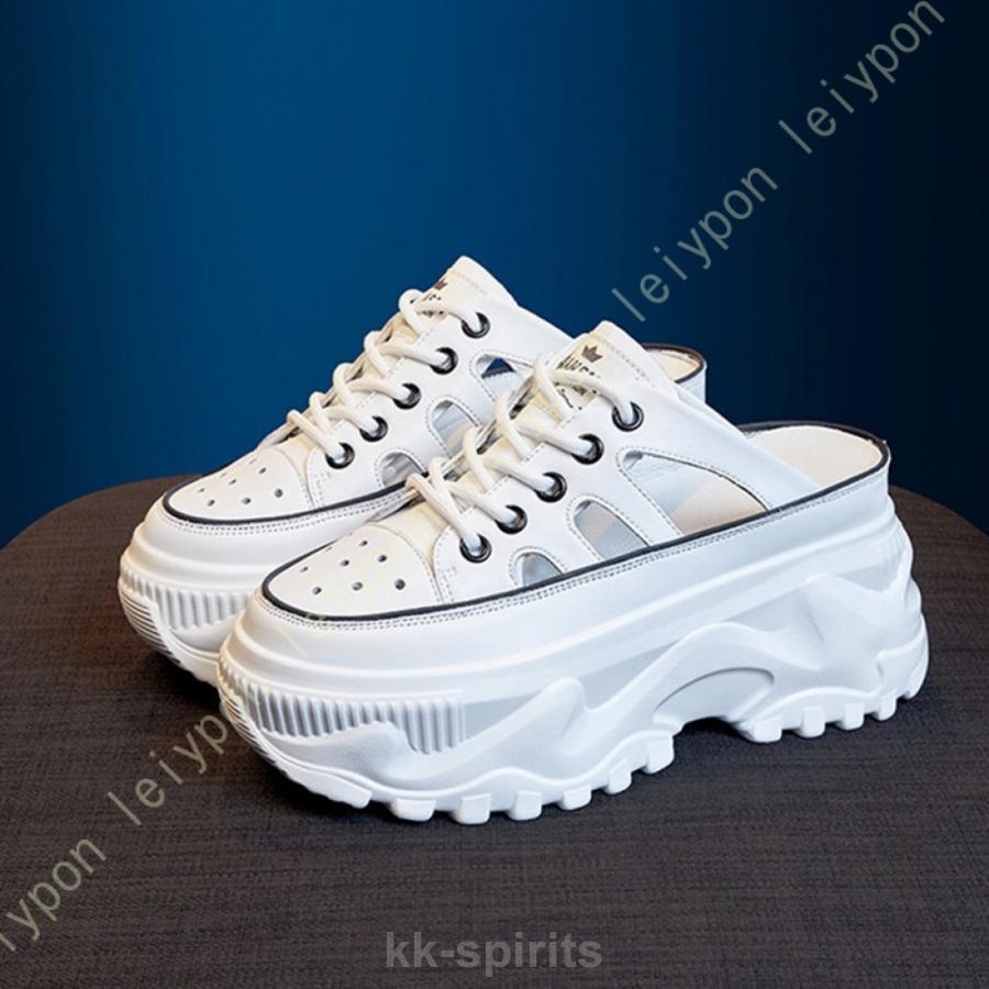 かかとなし スリッポン スニーカー レディース スリッパ カジュアル サンダル レースアップ お出かけ インヒール 春夏 歩きやすい おしゃれ - 画像 (3)