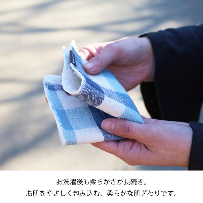 kontex コンテックス(kontex) 今治 ハンカチ おしゃれ ギフト 日本製 コットン ガーゼ パイル 吸水(ブロックチェック ハンカチ) - 画像 (4)