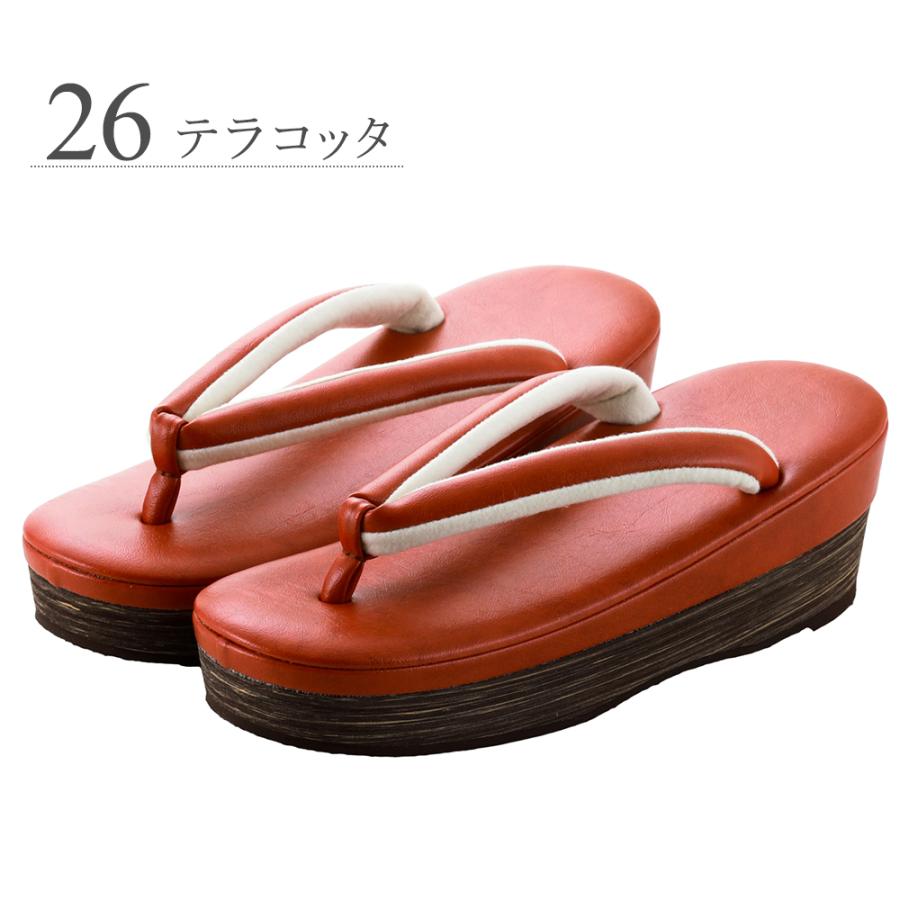 女性用 日本製 洒落用 カジュアルEVA草履 レザー調 ぞうり単品 全5色 Lサイズ ku-6 - 画像 (7)