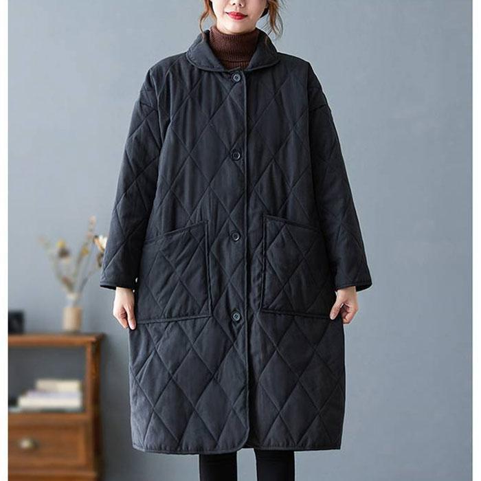 キルティングコート レディース 通販 コート 羽織り アウター ロングコート 中綿コート 中綿ジャンパー ジャケット 防寒コート シンプル 無地 防寒 暖かい - 画像 (6)