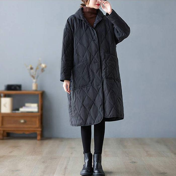 キルティングコート レディース 通販 コート 羽織り アウター ロングコート 中綿コート 中綿ジャンパー ジャケット 防寒コート シンプル 無地 防寒 暖かい - 画像 (7)