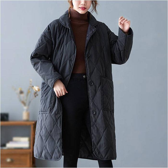 キルティングコート レディース 通販 コート 羽織り アウター ロングコート 中綿コート 中綿ジャンパー ジャケット 防寒コート シンプル 無地 防寒 暖かい - 画像 (9)