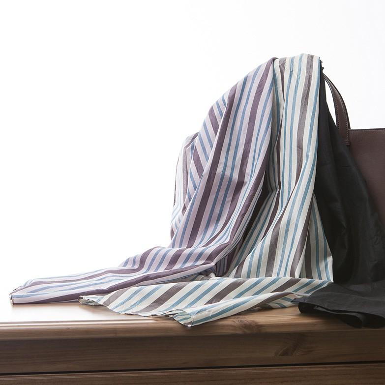 江戸時代から続く高級絹織物「甲斐絹」 「甲斐絹座」 甲斐絹ストール 太縞茶 株式会社甲斐絹座・山梨県 送料無料 ポイント消化 - 画像 (3)