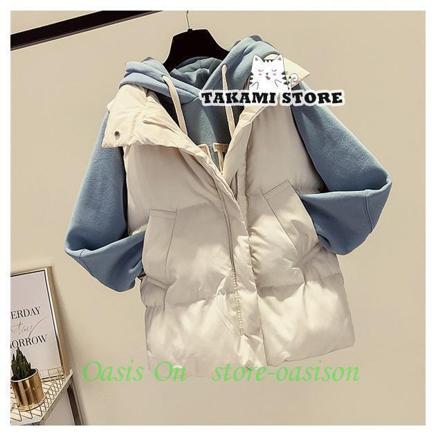 ベスト ダウンベスト コート 中綿ベスト ブルゾン レディース おしゃれ アウター 秋 冬服 ゆったり 暖かい 防寒 大きいサイズ - 画像 (6)