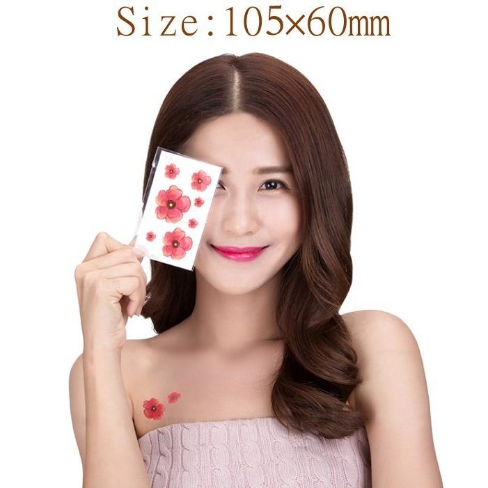 タトゥーシール 文字 指 記号 星 スター バーコード 花 薔薇 ローズ 蝶 ジュエリー 羽 ハート メタル ステッカー sthc-c18 hc-58 105×60mm - 画像 (5)