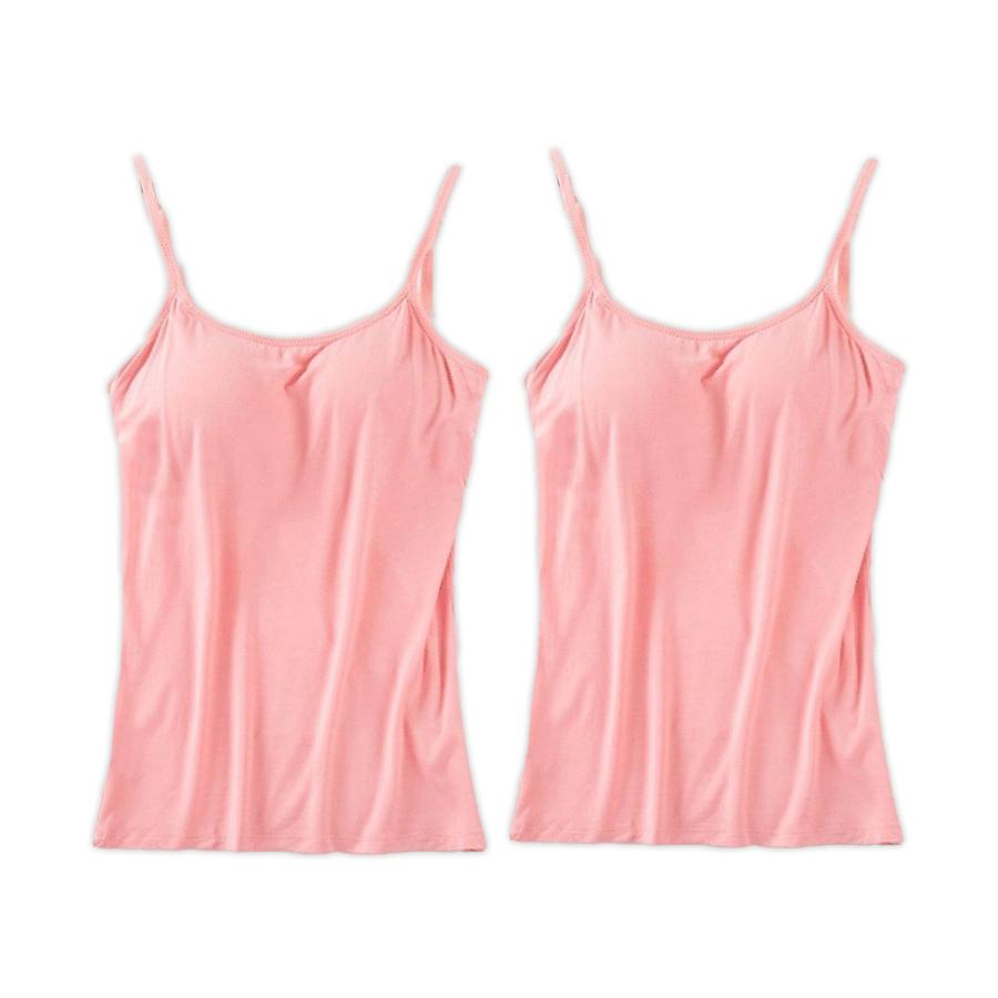 お得な2枚セット! ブラトップ カップ付きキャミソール ブラキャミソール カップ付き ブラキャミ キャミソール インナー ノンワイヤー - 画像 (8)