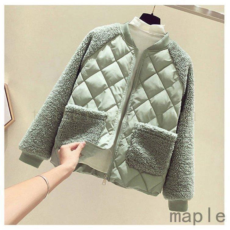 コート 中綿コート レディース キルティングコート エコボア切り替えジャケット 秋冬 40代 カジュアル もこもこショット丈 オーバー 学生アウター - 画像 (8)