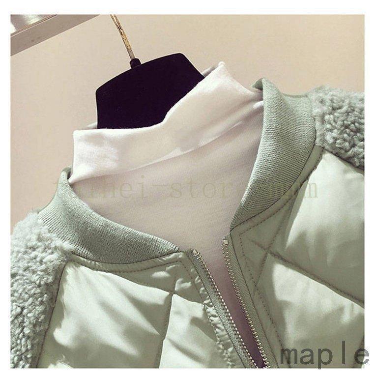 コート 中綿コート レディース キルティングコート エコボア切り替えジャケット 秋冬 40代 カジュアル もこもこショット丈 オーバー 学生アウター - 画像 (9)