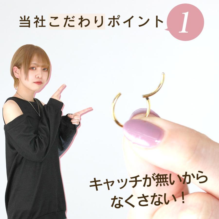 ボディピアス 18G 16G 14G リング セグメントリング ワンタッチ 軟骨 ピアス ボディピ サージカルステンレス - 画像 (3)