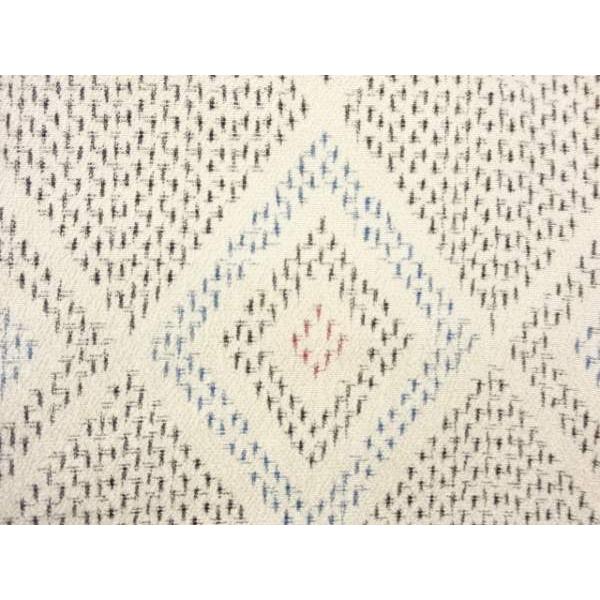 ys7354213; 斜め格子模様織り出し本塩沢着物【アンティーク】【着】 - 画像 (3)