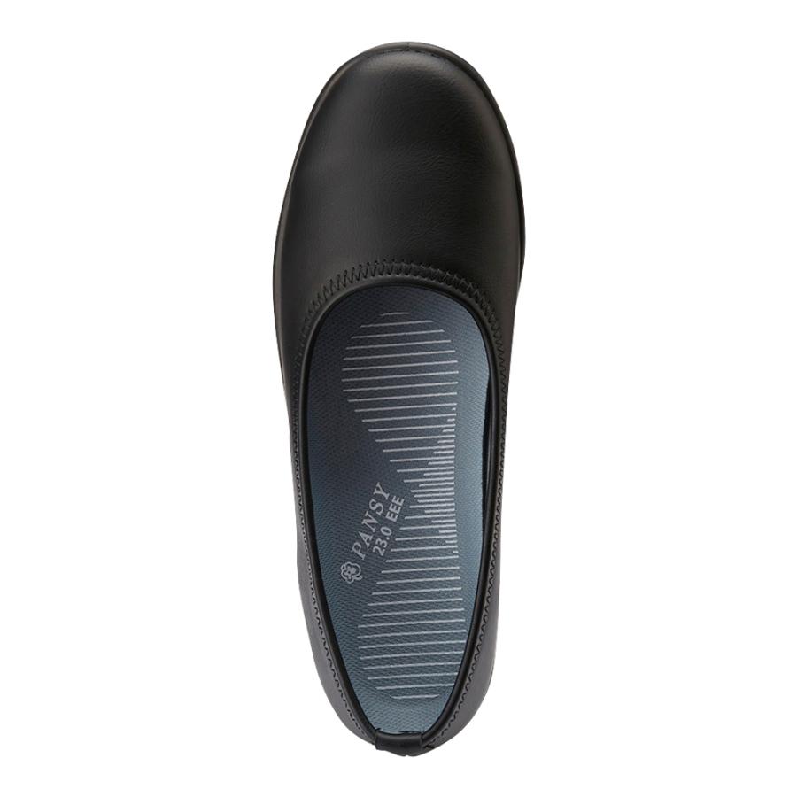 PANSY パンジー Pansy PNY2323 レディース カジュアルシューズ スリッポン 防水 屈曲性 歩きやすい 雨の日 晴雨兼用 ブラック 爆買 - 画像 (5)