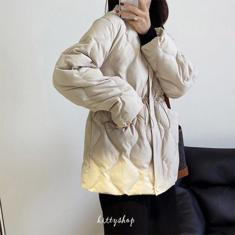 【タイムセール】中綿コート 中綿ジャケット レディース ミディアム丈 ダウンコー ダウンジャケット 防寒 暖かい 通勤 中綿 ダウンコート 20代 30代 40代 冬 - 画像 (6)