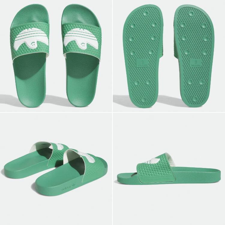 adidas Originals アディダス オリジナルス サンダル スリッパ SHMOOFOIL SLIDES HQ2033 MDG29 シュムーフォイル Green White グリーン ホワイト - 画像 (3)