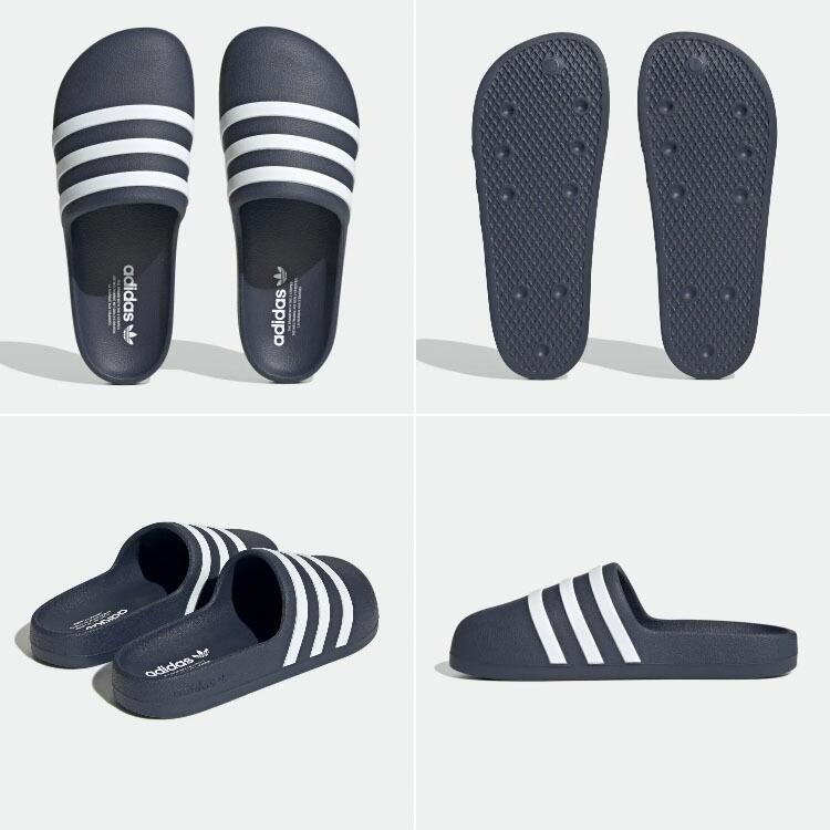 adidas Originals アディダス オリジナルス サンダル スリッパ ADIFOM ADILETTE SLIDES HQ7220 アディフォームアディレット スライド Navy White - 画像 (3)