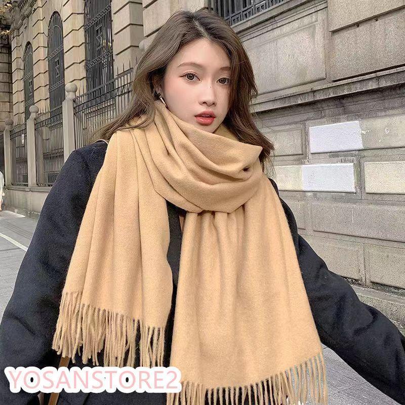 【大特価】ストール マフラー 大判 厚手 無地 秋冬 レディース グリーン ショール大判ストール 黒 かわいい 学生 おしゃれ - 画像 (9)